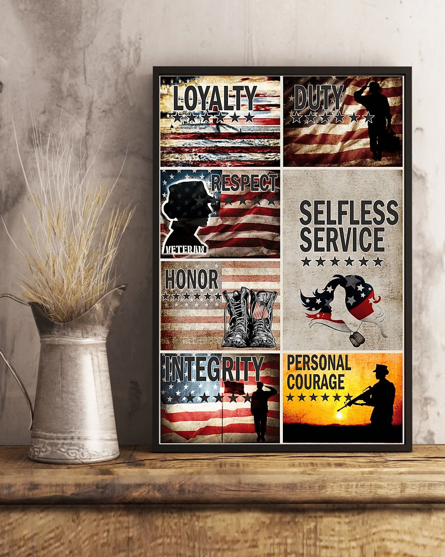 The Loyalty Of Veteran Poster Canvas – Vintage Home Decor Wall Art Evg81076