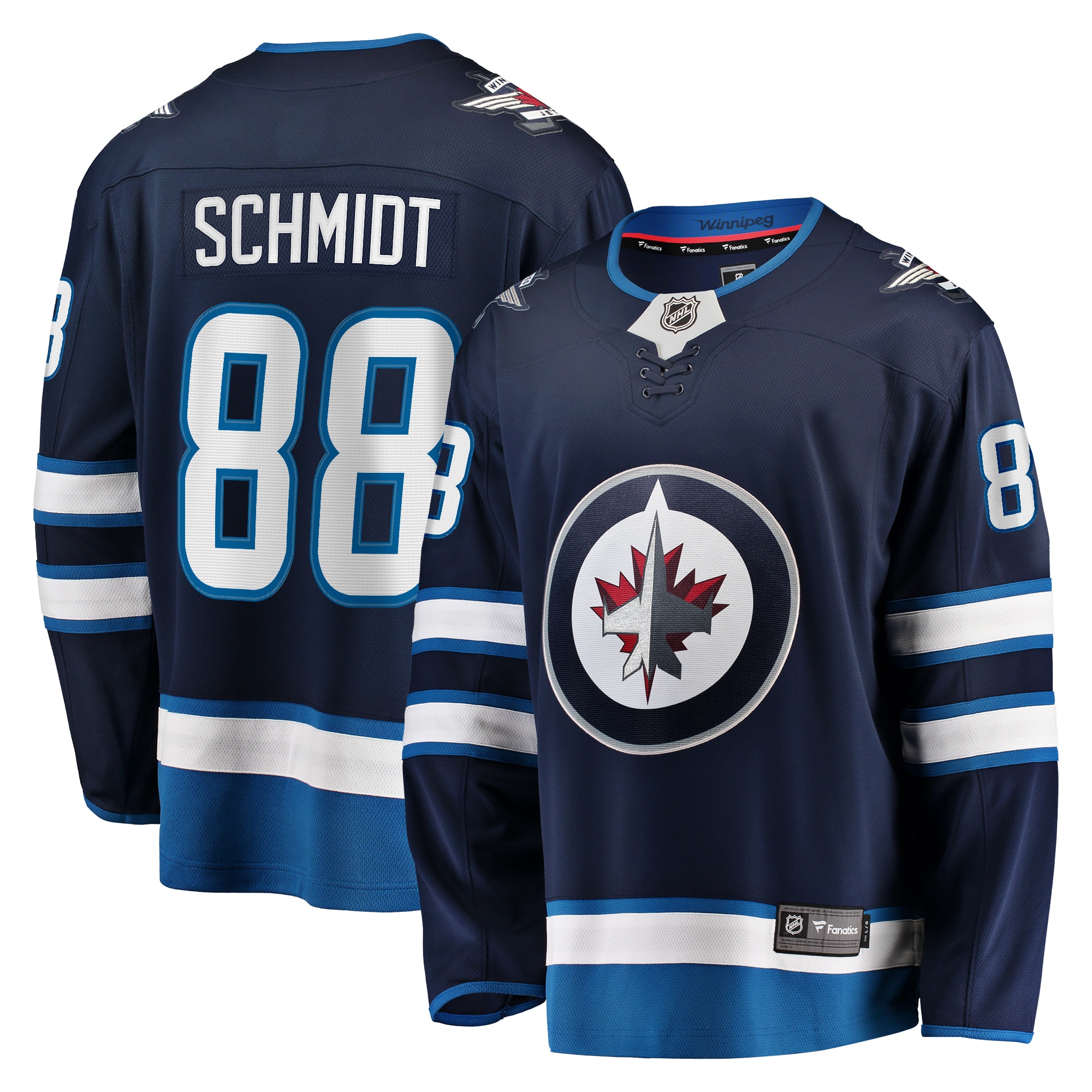 Nate Schmidt Winnipeg Jets Branded Home Premier Breakaway Player Jersey – Navy