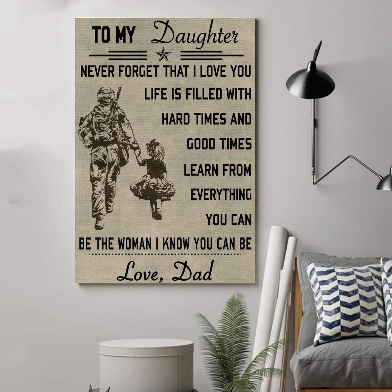 Cara Poster – Soldier Poster – To My Daughter 3 – Wall Art – Home Decor- Wall Art – Home Decor