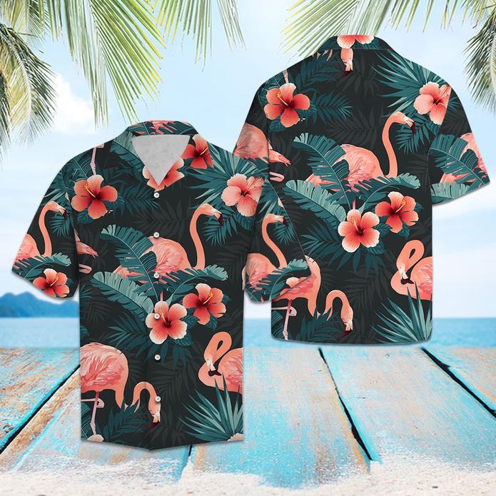 Flamingo Tropical Pattern Hawaii Shirt Unisex Adult Ha57509