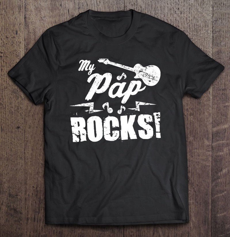 This Pap Rocks – Guitar Rock And Roll Funny Gift Tee