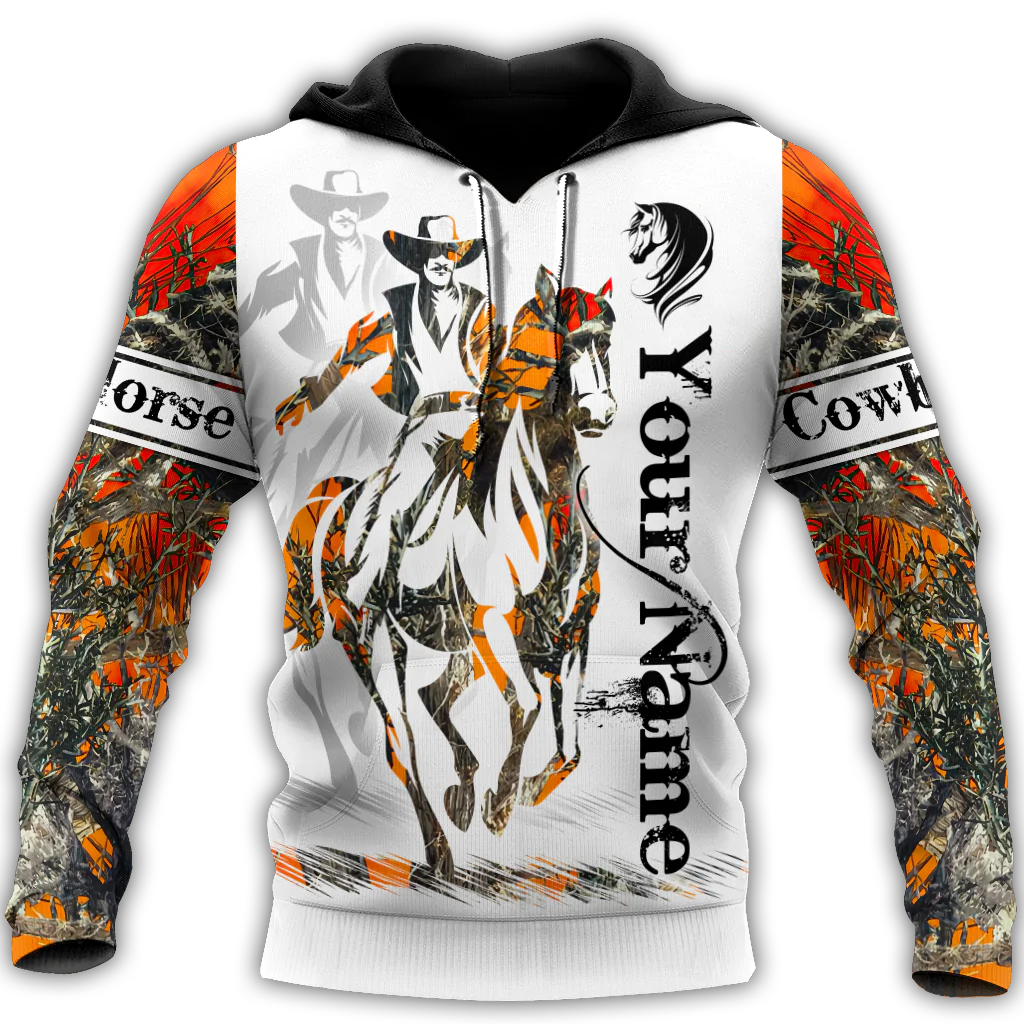 Personalized Name Rodeo Hoodie Cowboy Tattoo Hoodie For Men And Women, Horse Lover Gifts