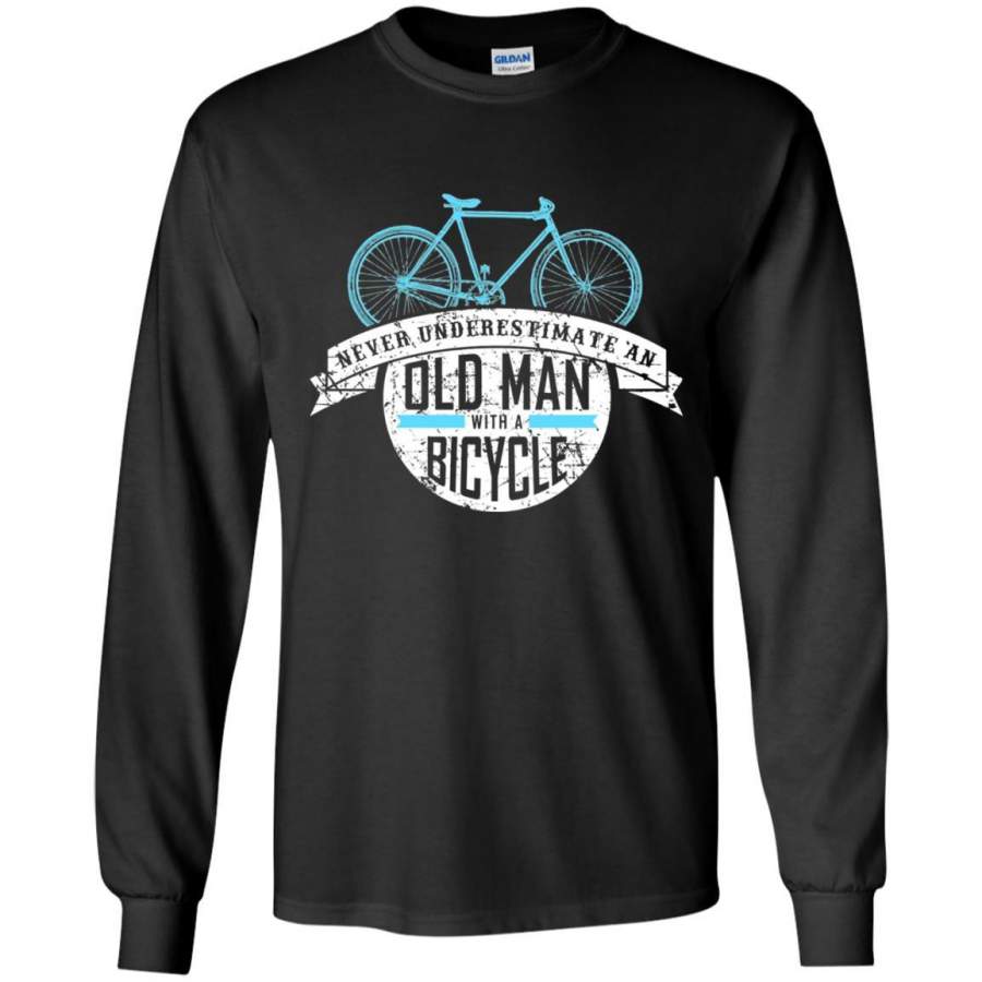 Mens Never Underestimate An Old Man With A Bicycle T-Shirt