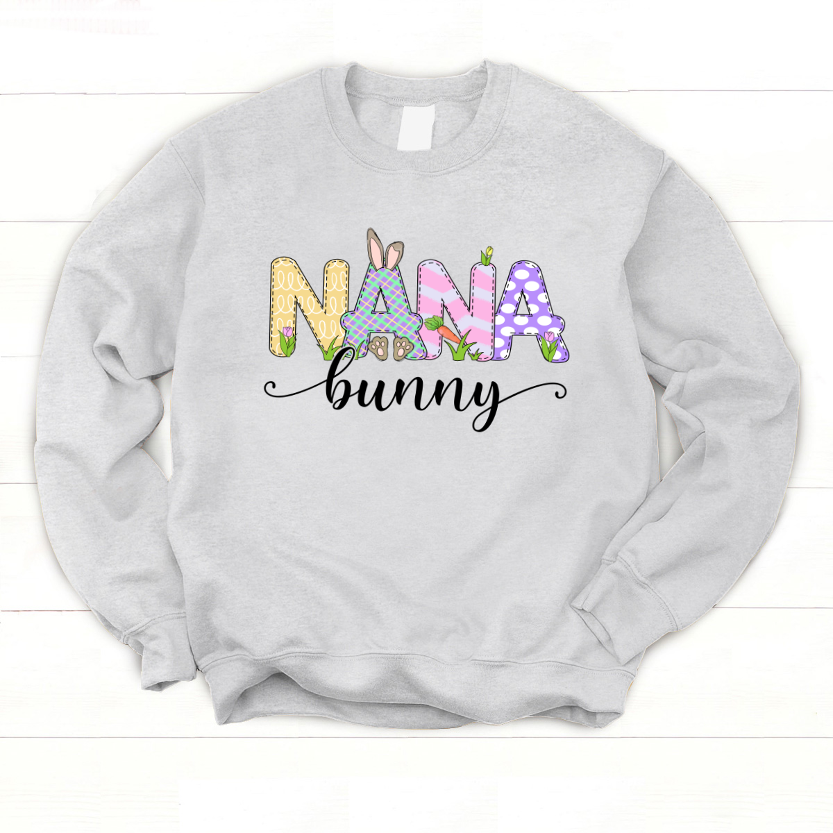 Personalized Nana Bunny Cute Easter Sweatshirt