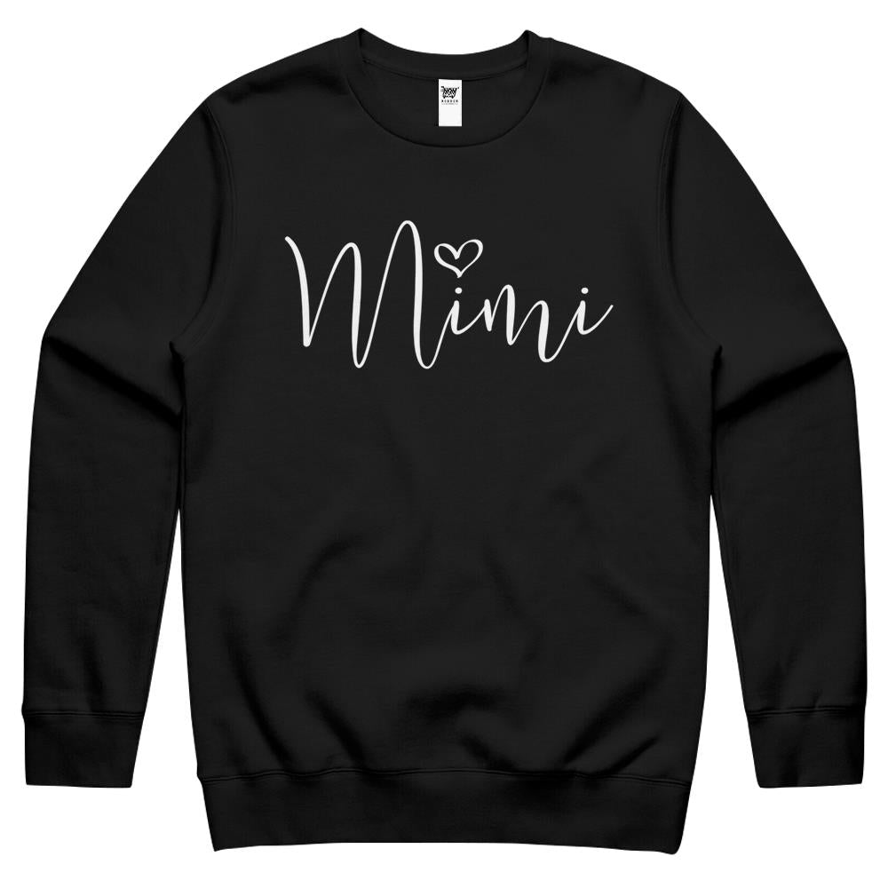 Womens Mimi Heart Mother S Day Gift For Grandma Crewneck Sweatshirt