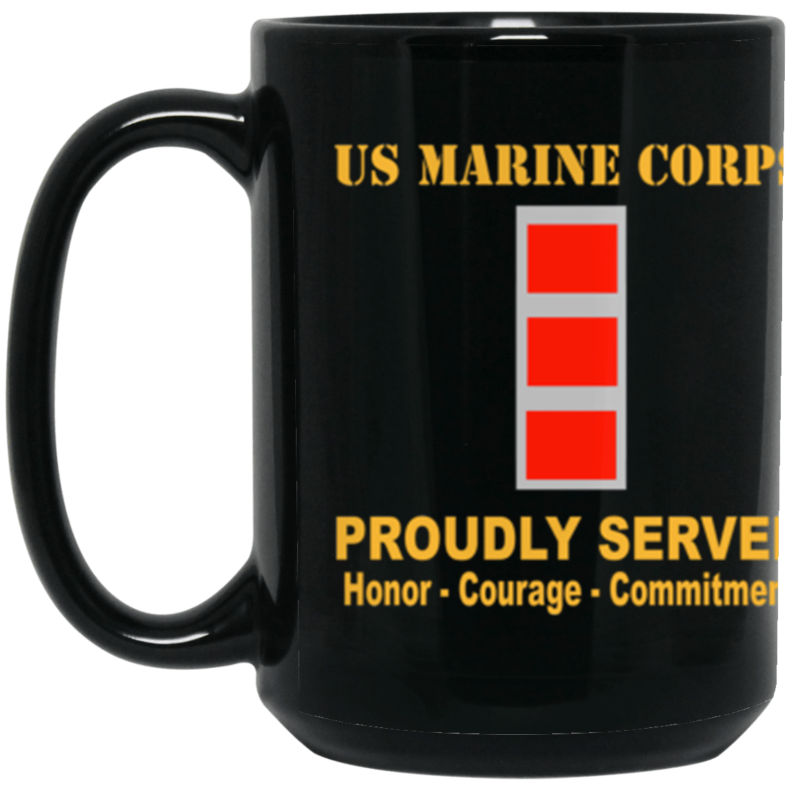 USMC W-4 Chief Warrant Officer 4 CW4 CW4 Warrant Officer Ranks Proudly Served Core Values 15 oz. Black Mug