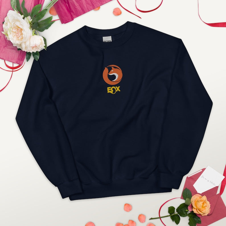 Fox Embroidered Sweatshirt 2D Crewneck Sweatshirt All Over Print Sweatshirt For Women Sweatshirt For Men Sws3155