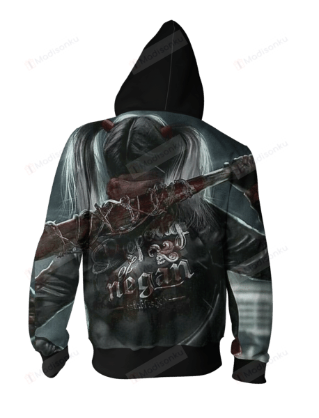 Harley Quinn Team Negan 3D All Over Printed Hoodie, Zip-Up Hoodie