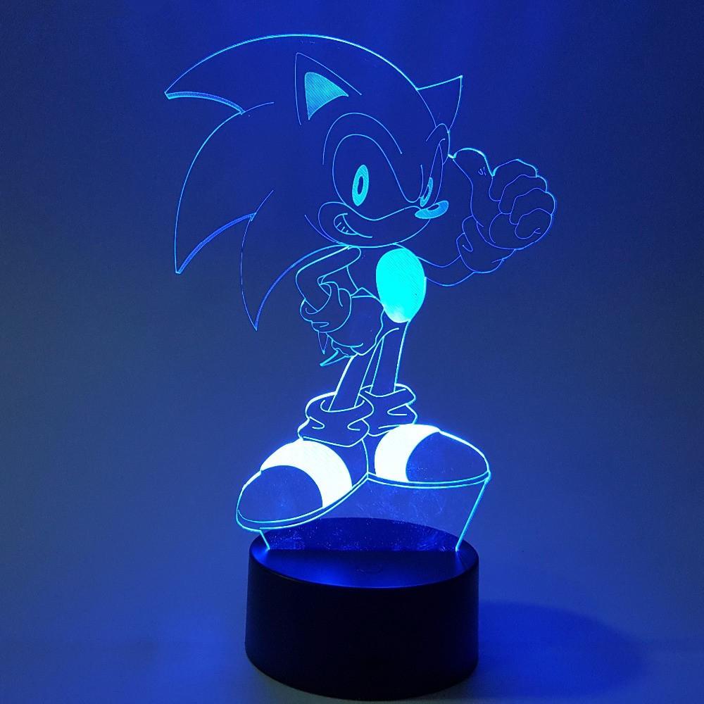 Sonic the Hedgehog Color Changing 3D Illusion Acrylic Lamp