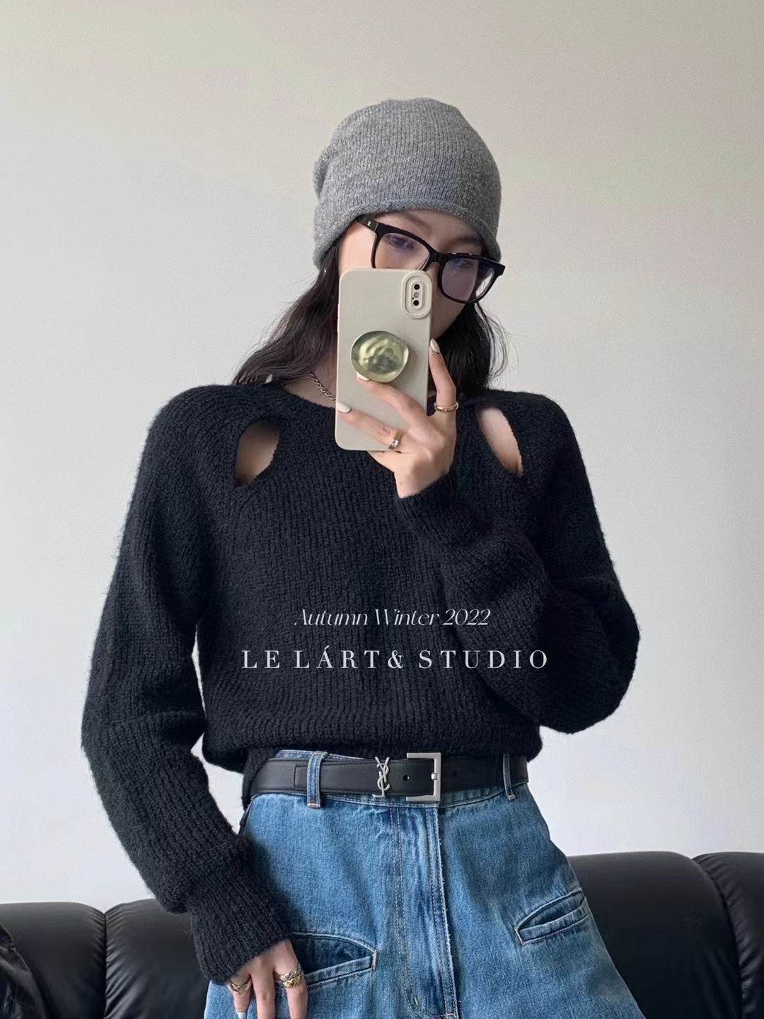 Solaina Pullover O-Neck Hollow Out Sweaters Long Sleeve Sweater Women Autumn Winter Fashion Tops 2022 Women Sweaters alx