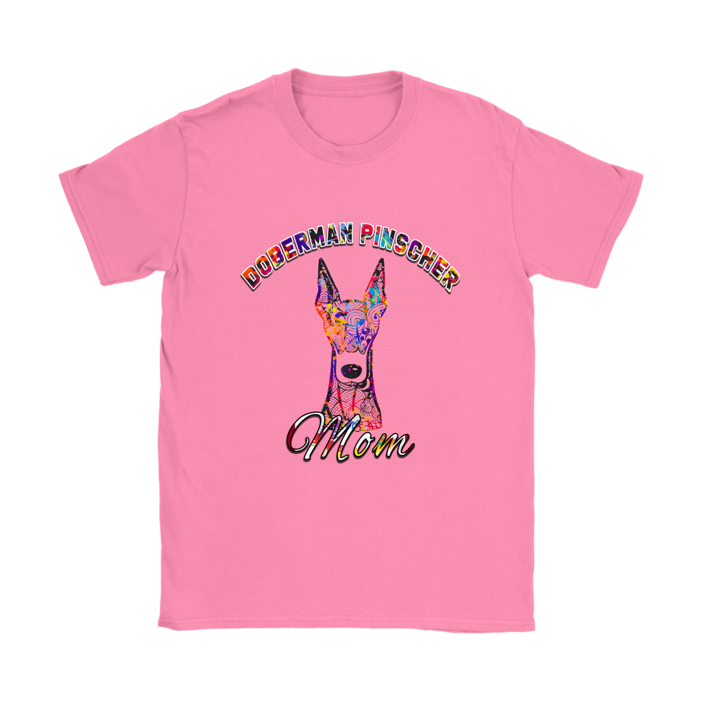 Colorful Doberman Pinscher Mom T-Shirts & Hoodies