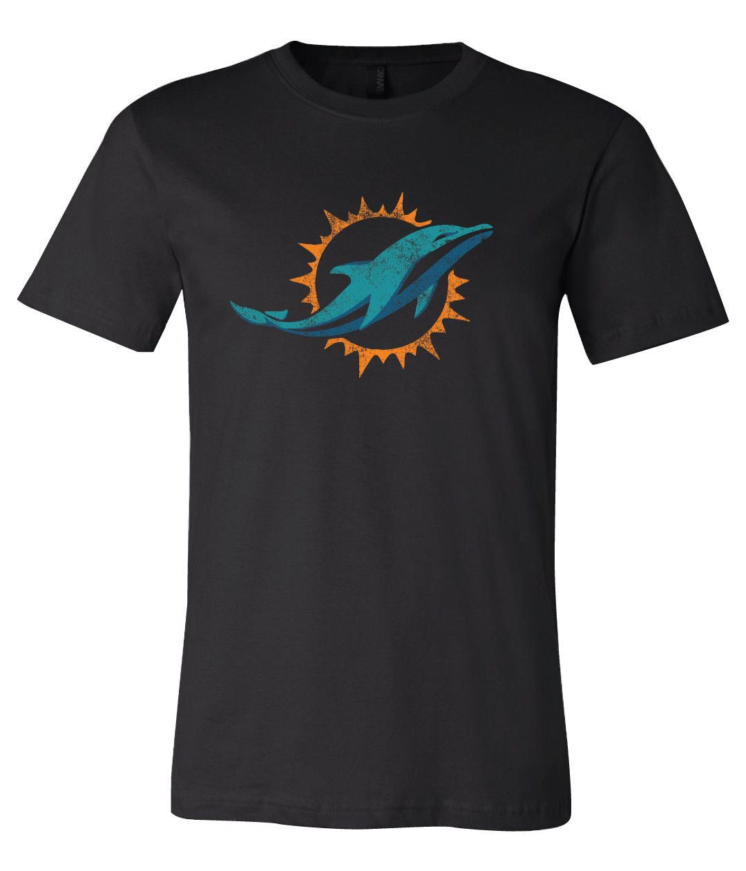 Miami Dolphins Distressed Vintage Logo  Shirt