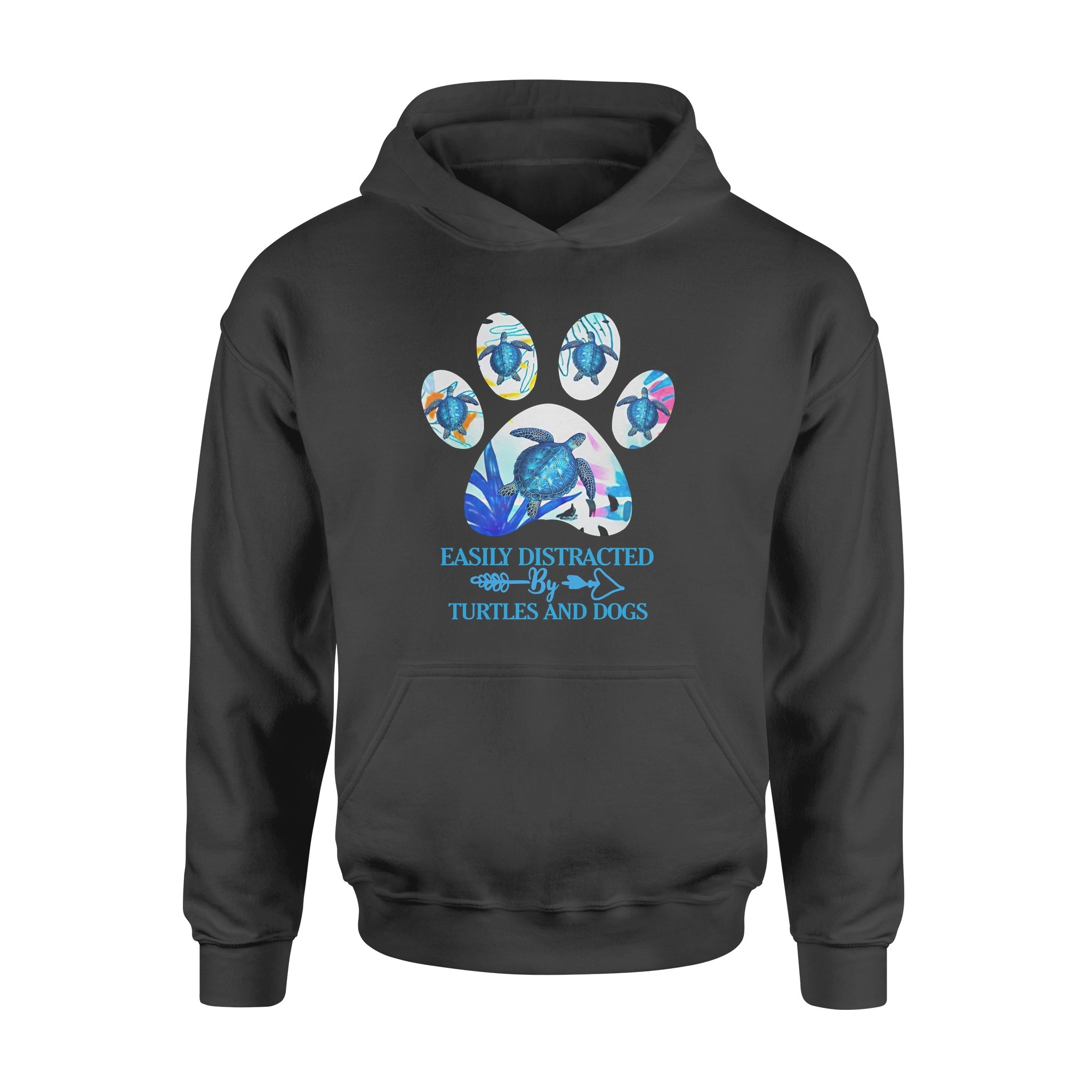 Easily Distracted By Turtles And Dogs – Premium Hoodie