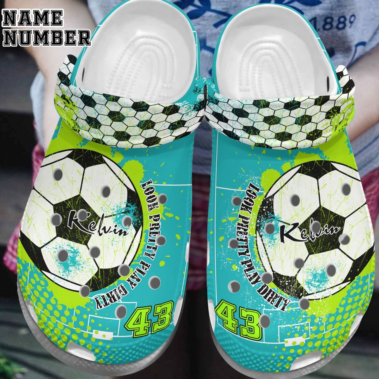 Soccer Personalized Clog, Custom Name, Text, Color, Number Fashion Style For Women, Men, Kid, Print 3D I Love Playing Soccer 8