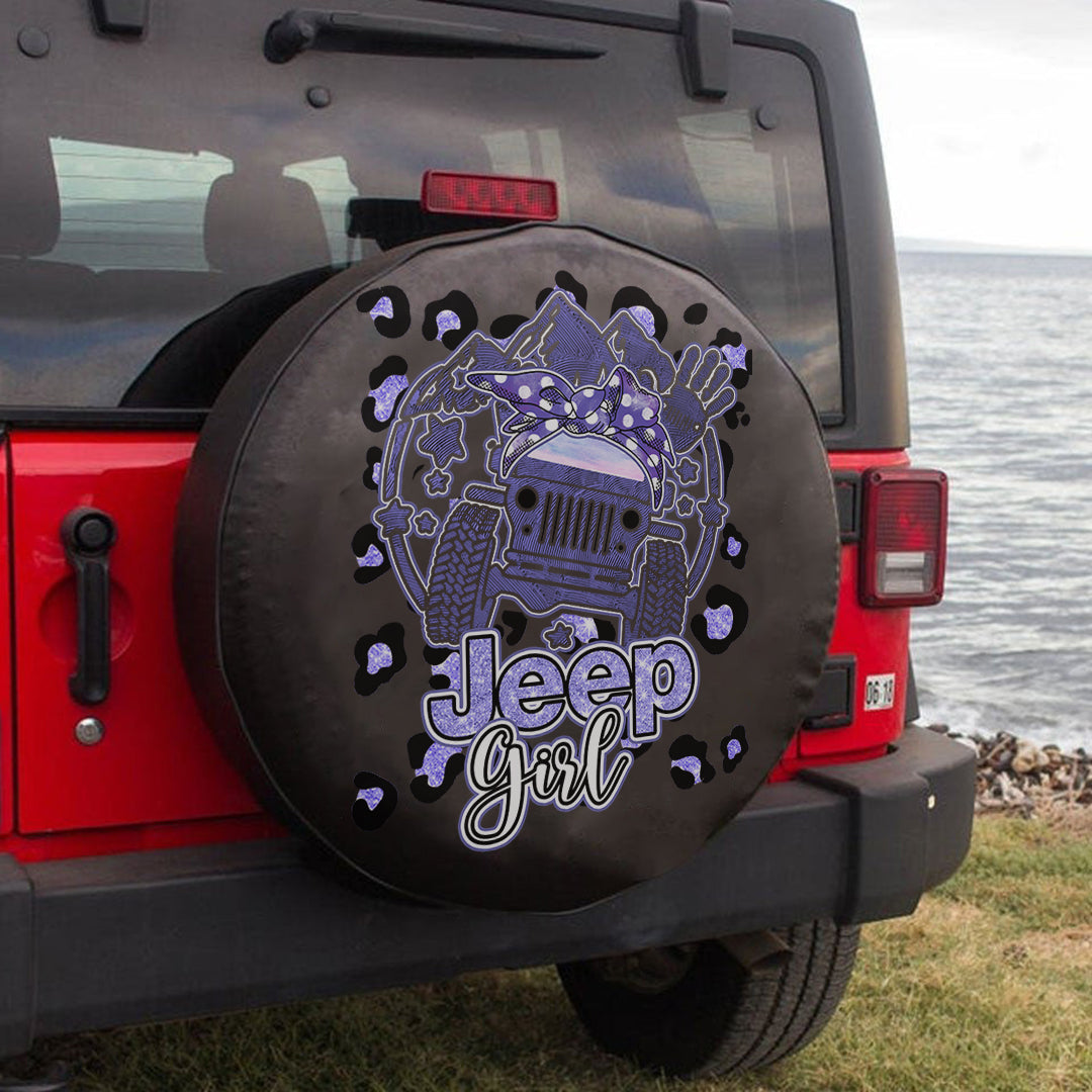 Jeep Girl Trend Leopard Spare Tire Cover Lt11