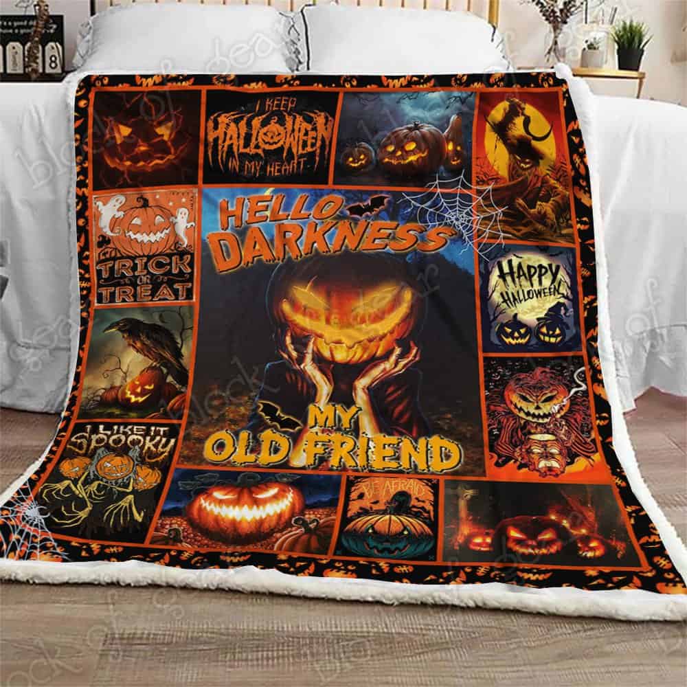 Creepy Pumpkin, Halloween Sofa Throw Blanket