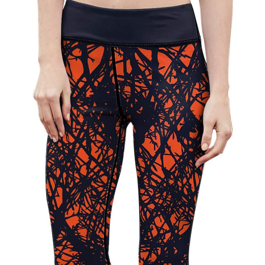 Red Web Fitness Leggings