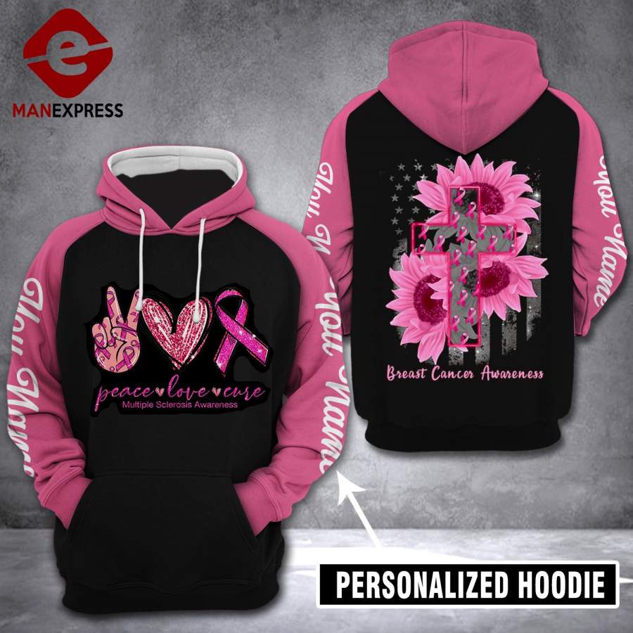 VH CUSTOMIZE BREAST CANCER HOODIE 3D ALL OVER PRINT 1310 N.V