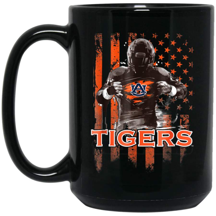 Auburn Tigers Player Flag 15 oz Black Mug