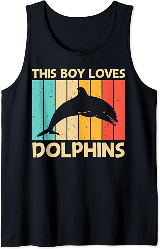 Cool Dolphin For Boys Kids Dolphins Beluga Whale Sea Animal Tank Top