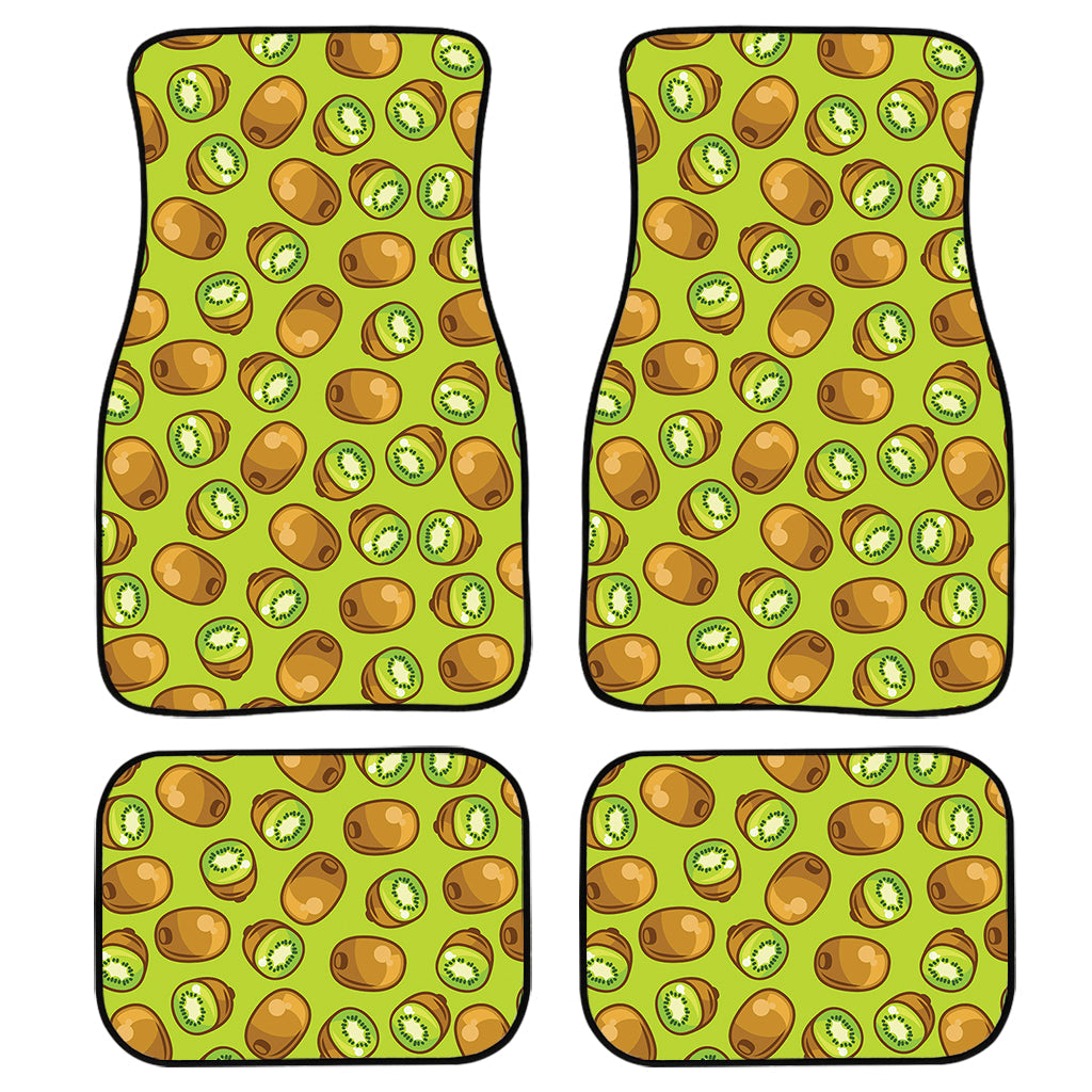 Cute Kiwi Pattern Print Front And Back Car Floor Mats, Front Car Mat