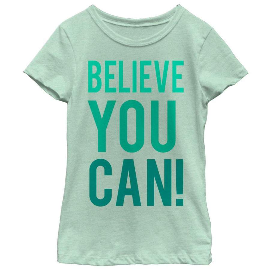 CHIN UP Girl’s Believe  T Shirt Mint