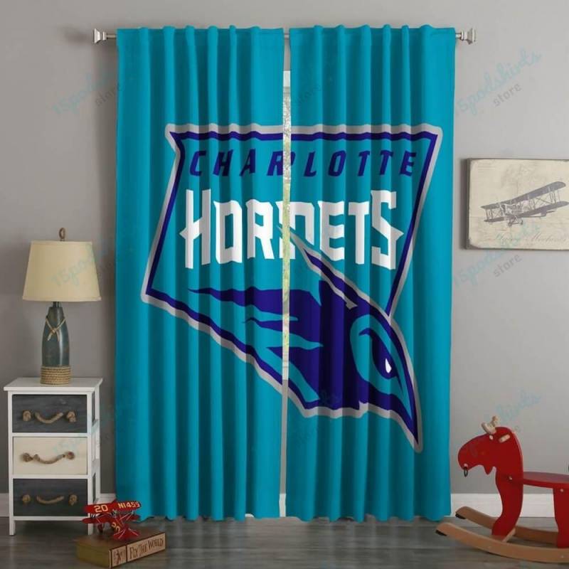 3D Printed Charolette Hornets Style Custom Living Room Curtains