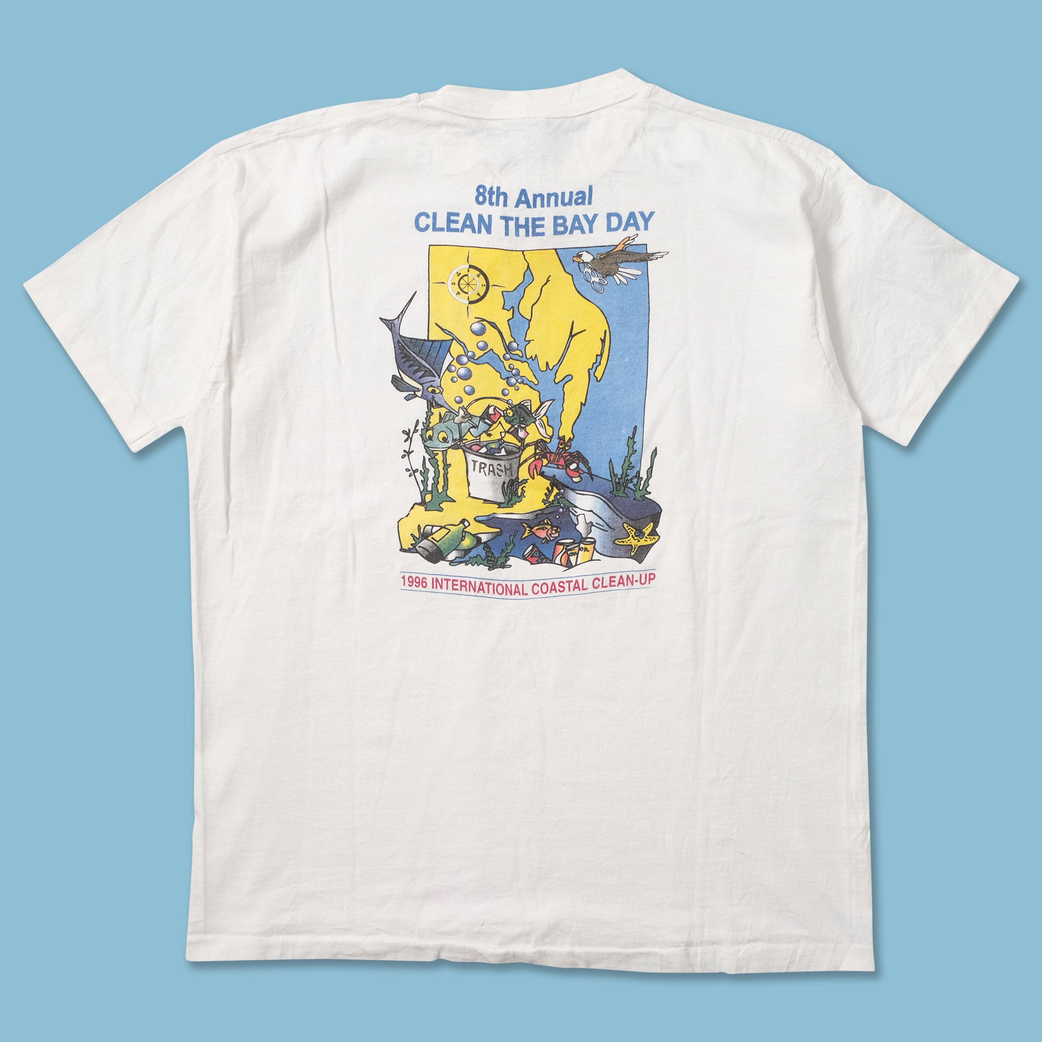 Vintage 1996 Clean The Bay Day T-Shirt Xlarge