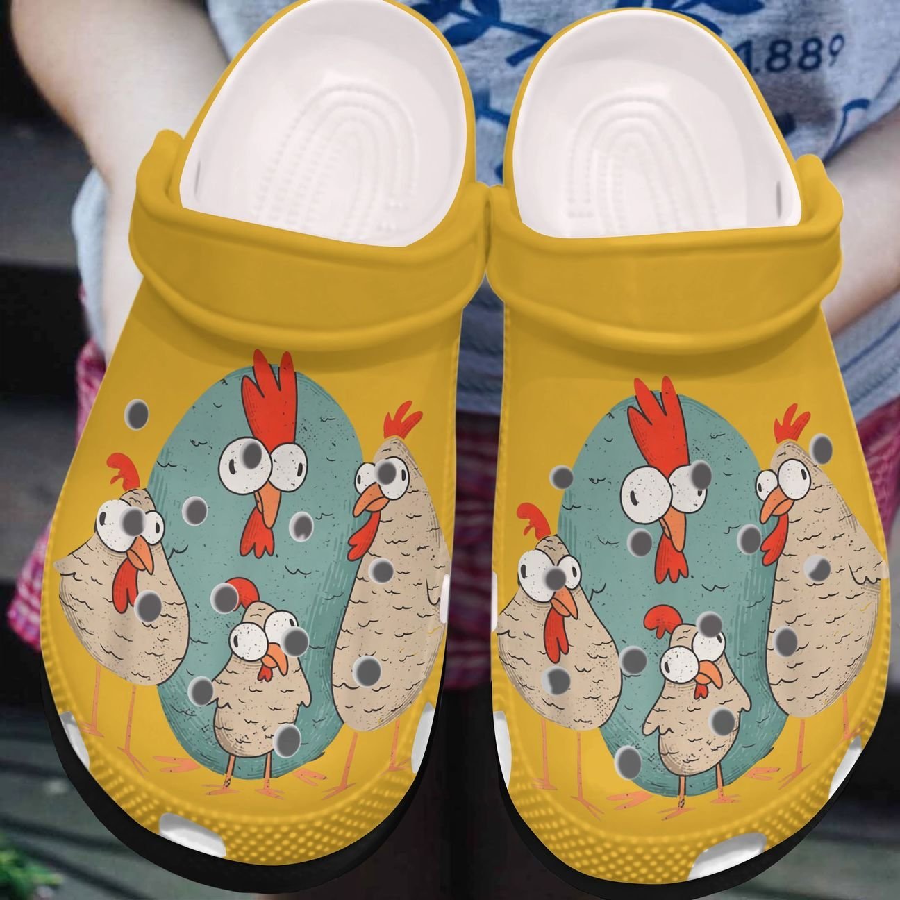 Chicken Personalized Clog, Custom Name, Text, Color, Number Fashion Style For Women, Men, Kid, Print 3D Family Chicken