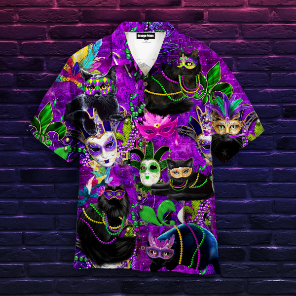 Cats Mardi Gras Carnival Hawaii Shirt For Men Women Ha102757