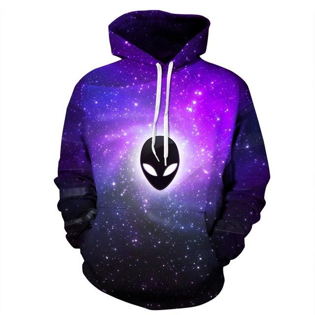 Alienware Logo With Universe 3D Sweatshirt Hoody