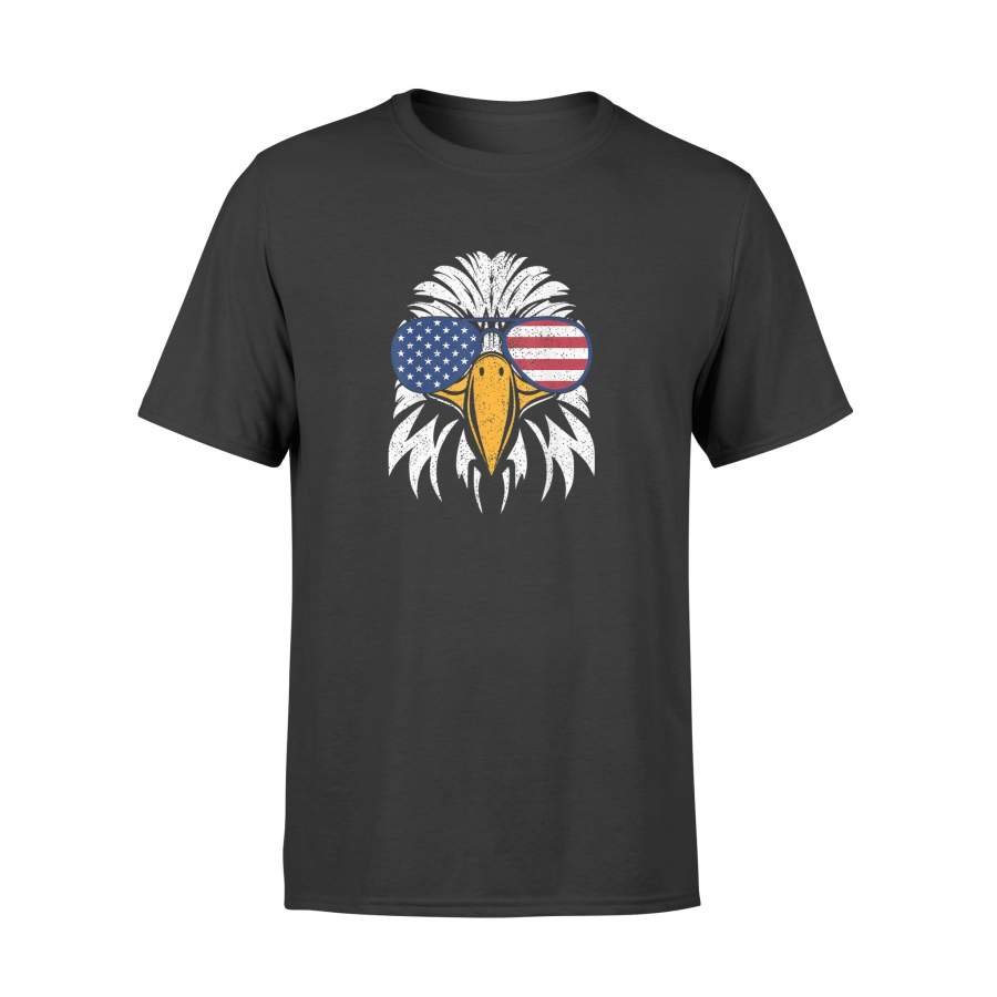 4th of July Bald Eagle Patriotic American Flag Glasses Gift T-Shirt – Standard T-shirt