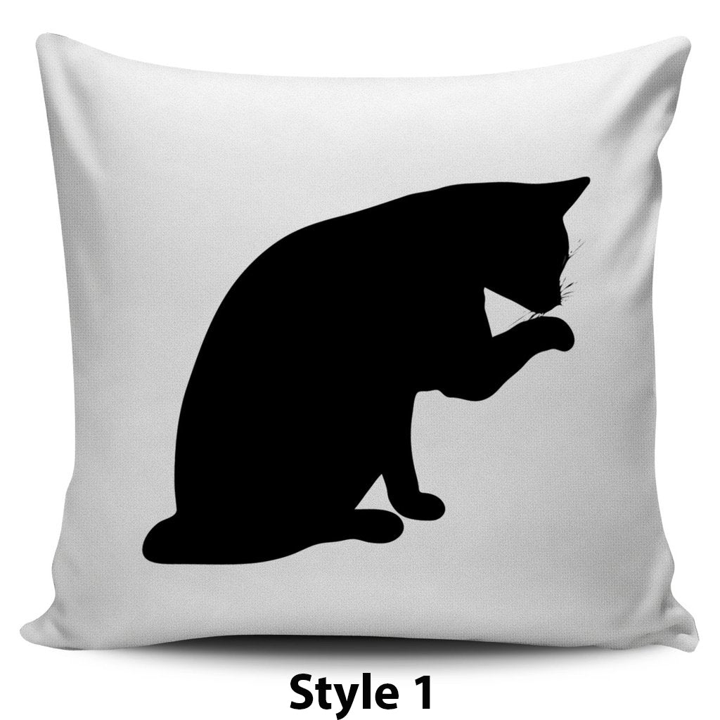Black & White Cat Pillow Covers