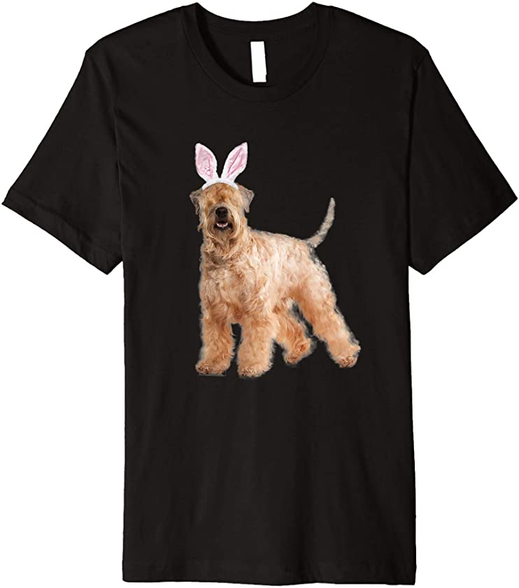 Wheaten Terrier Wearing Easter Bunny Ears Dog Premium T-Shirt