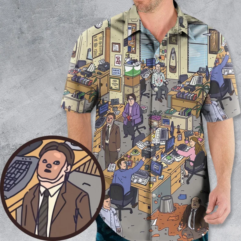 What Is Everyones Job At Dunder Mifflin On The Office Hawaiian Shirt