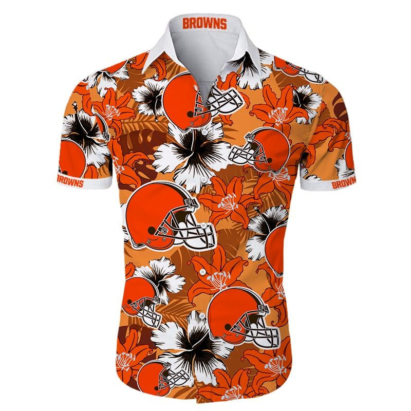 Cleveland Browns Hawaii Shirt Tropical Flower For Fans Ha37484