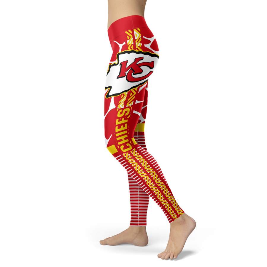 Cool Air Lighten Attractive Kind Kansas City Chiefs Leggings