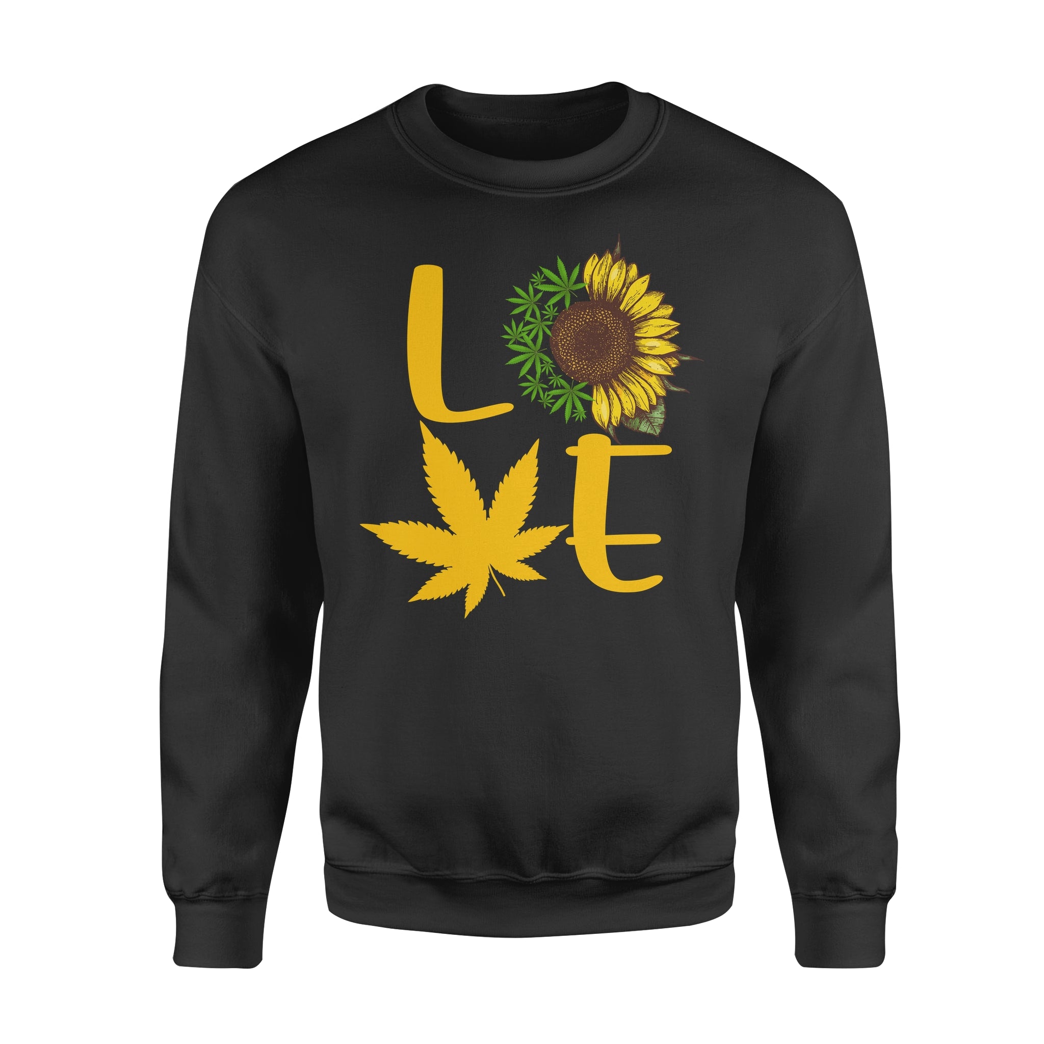 Love Weed Sunflower Cannabis – Standard Crew Neck Sweatshirt