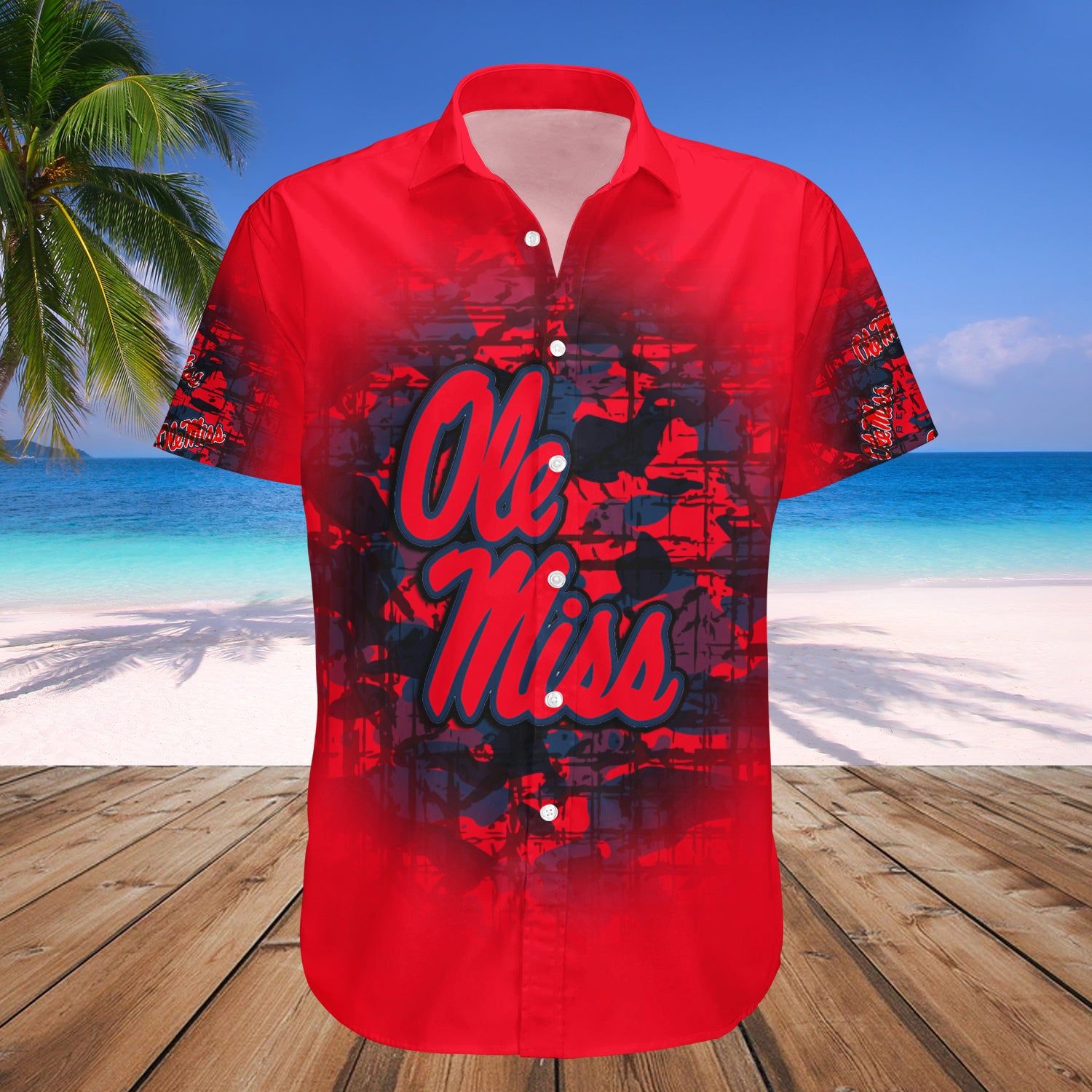 Ole Miss Rebels Hawaii Shirt Camouflage Vintage – NCCA