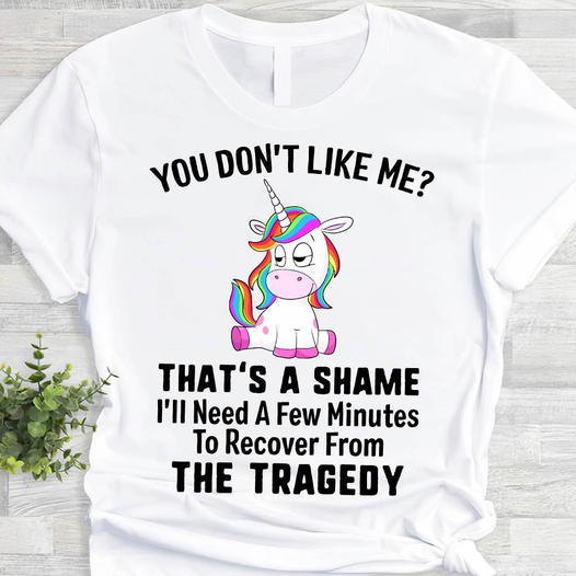 You Don’T Like Me That’S A Shame Funny Sarcastic Unicorn Gift Standard/Premium T-Shirt