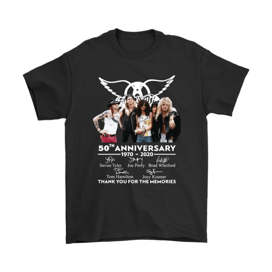 Aerosmith 50th Anniversary Thank You For The Memories Signature Shirts