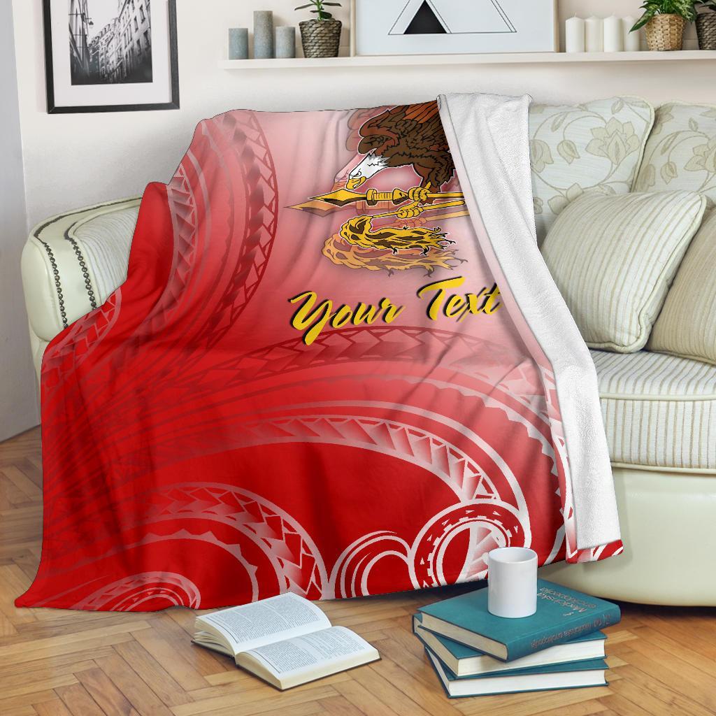 American Samoa Polynesian Custom Personalised Personalized Premium Blanket – Bald Eagle (Red)