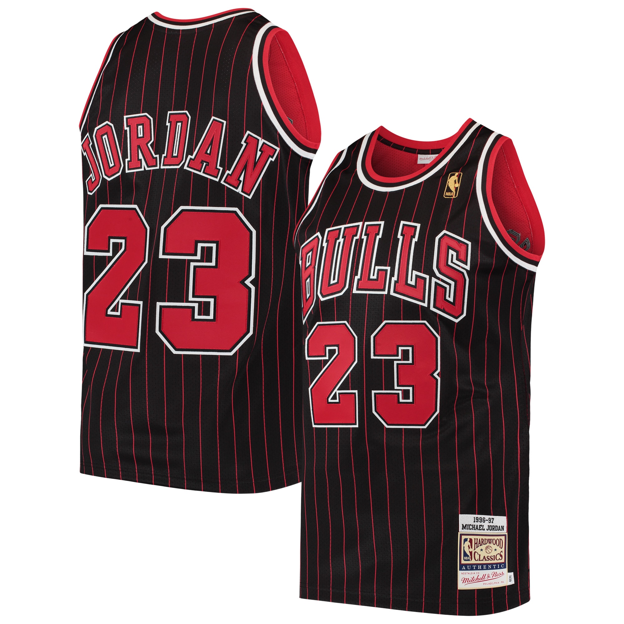 Michael Jordan Chicago Bulls Mitchell & Ness 1996/97 Hardwood Classics Authentic Jersey – Black