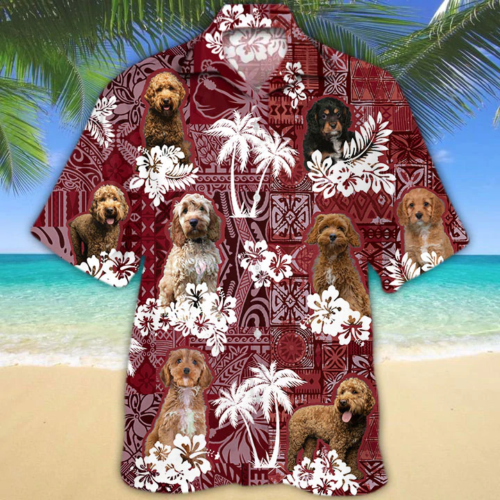 Cavapoo Red Hawaii Gift For Dog Lover Animal Summer Hawaii Shirt Men Ha55790