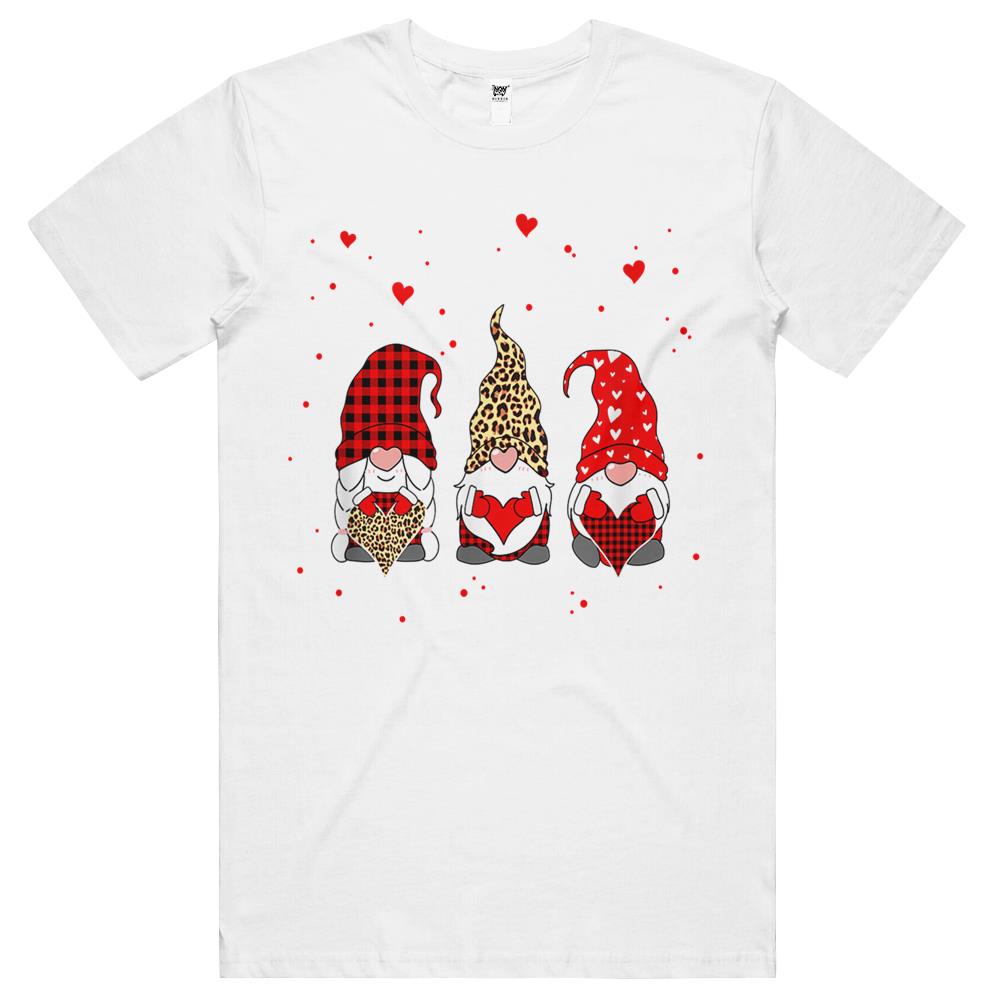 Valentine Gnomes Hearts Leopard Plaid For Girlfriend T Shirts