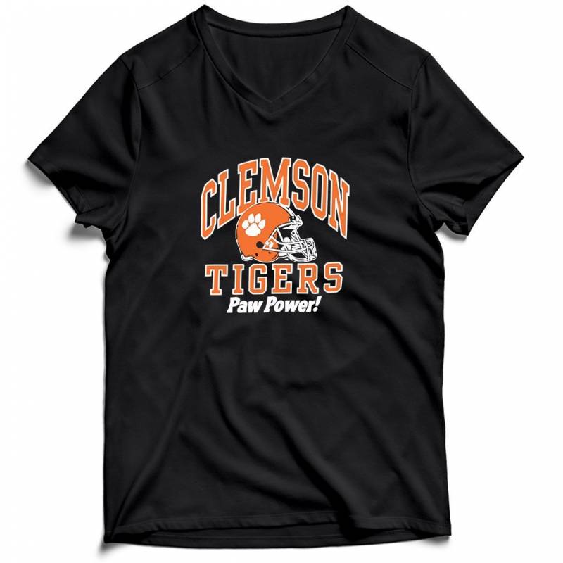 Clemson Tigers Paw Power Men’s V-Neck Tee T-Shirt