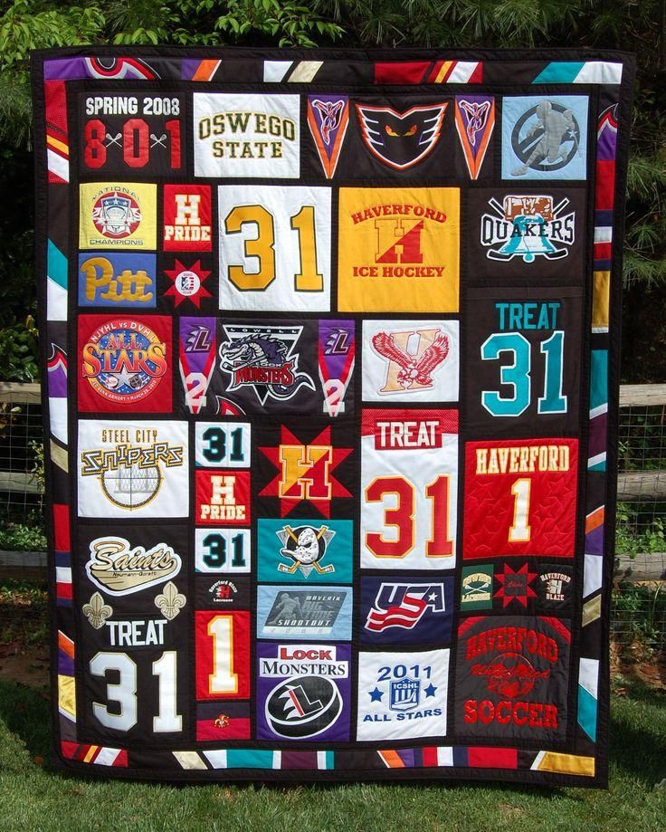 HOCKEY H FABRIC QUILT