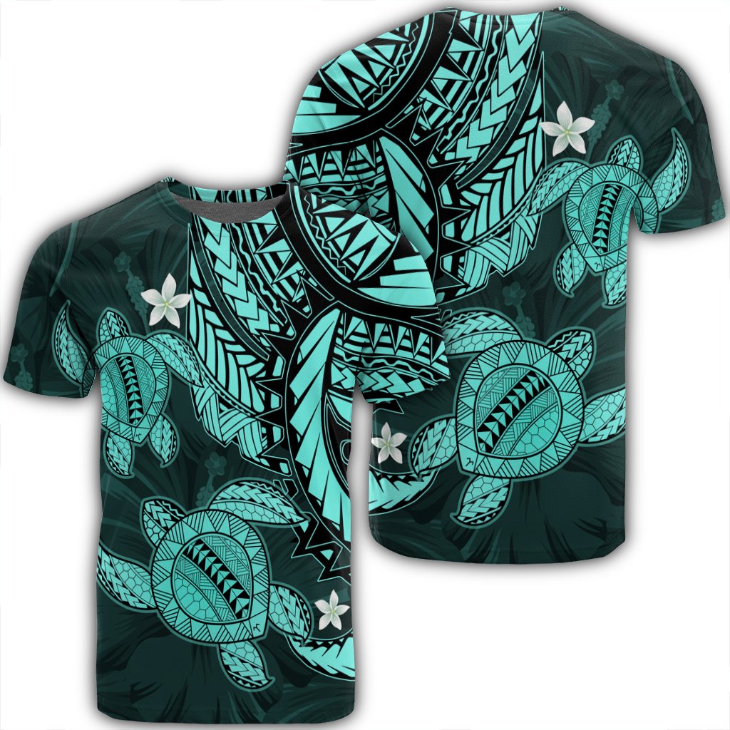 Hawaiian Polynesian Turtle Hibiscus Turquoise Ah Ha93897