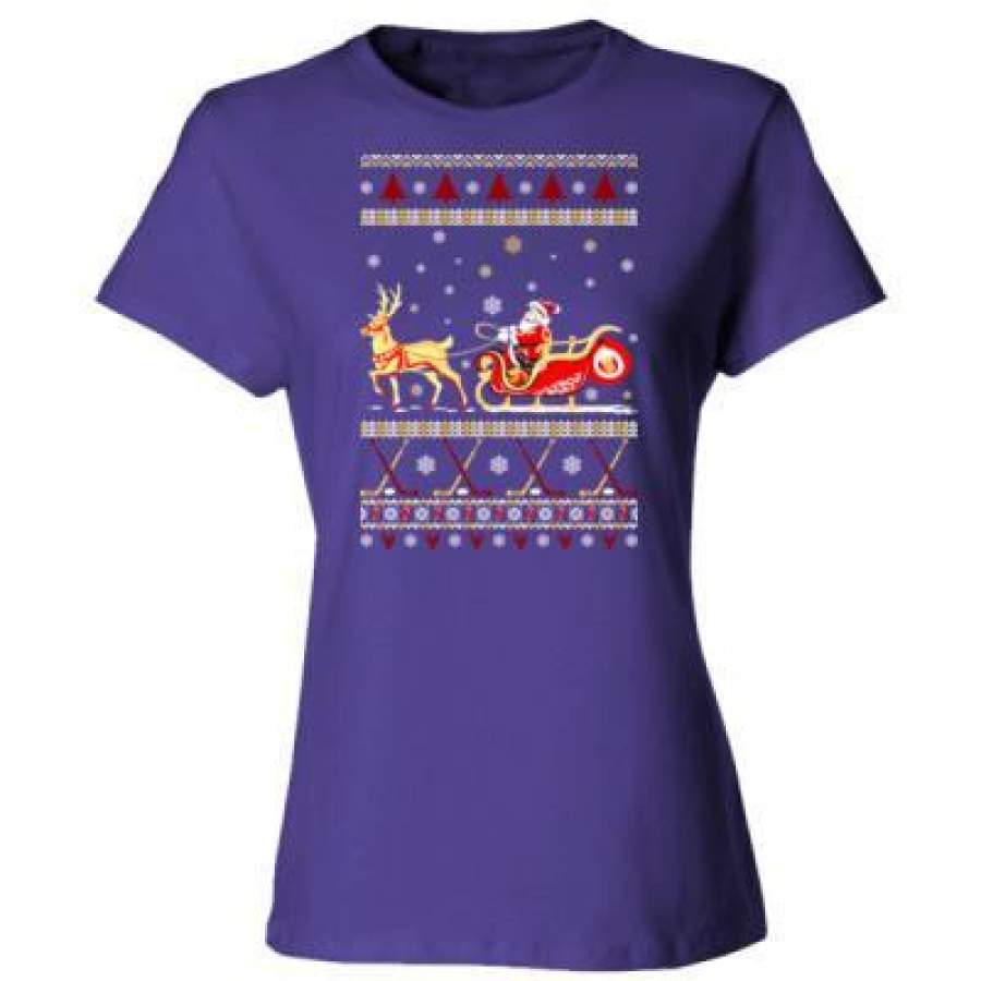 AGR Santa Ugly Christmas Sweater – Ladies’ Cotton T-Shirt