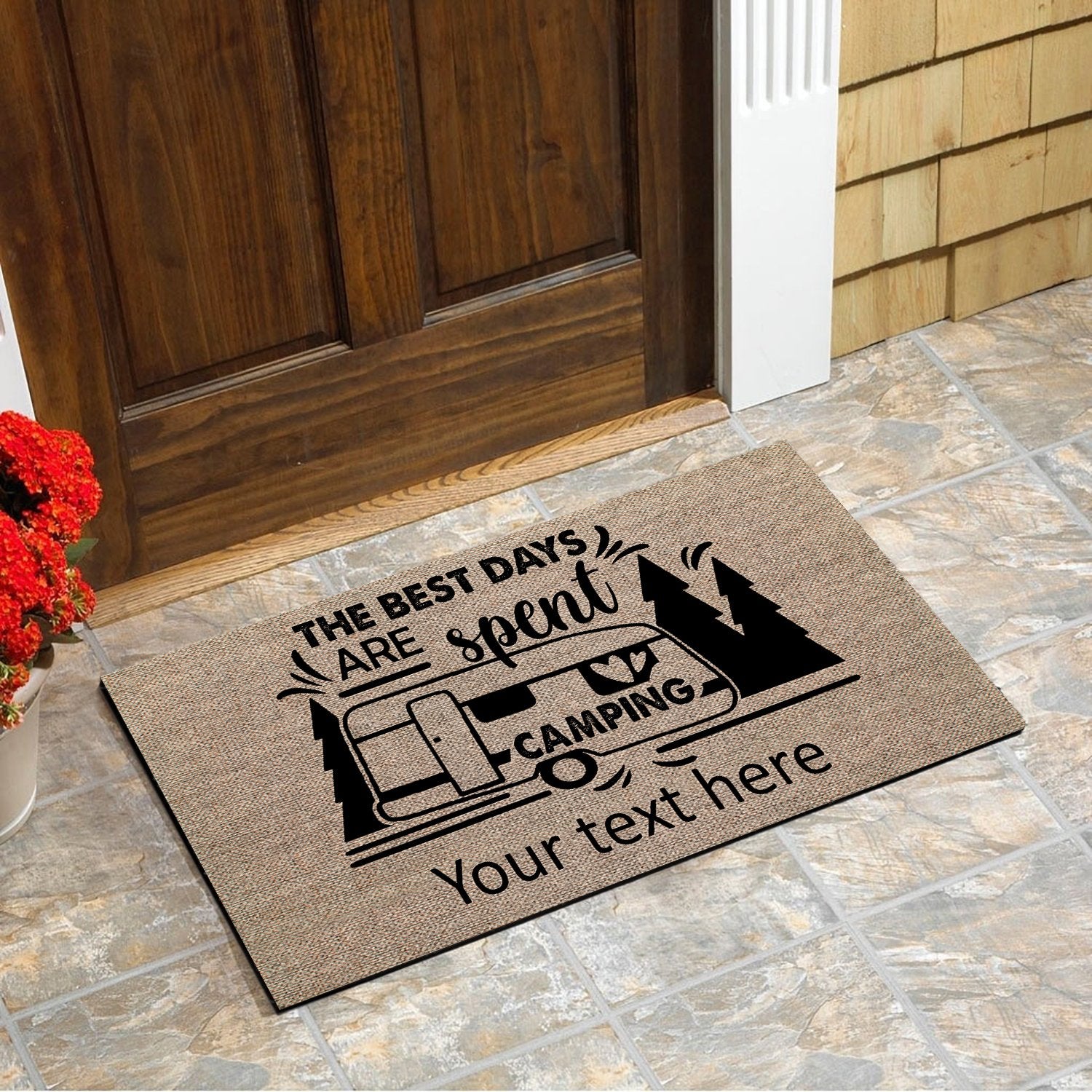 Camping Doormat For Rv Personalized, The Best Days Are Spent Camping Custom Text Doormat Chipteeamz – Tnn195